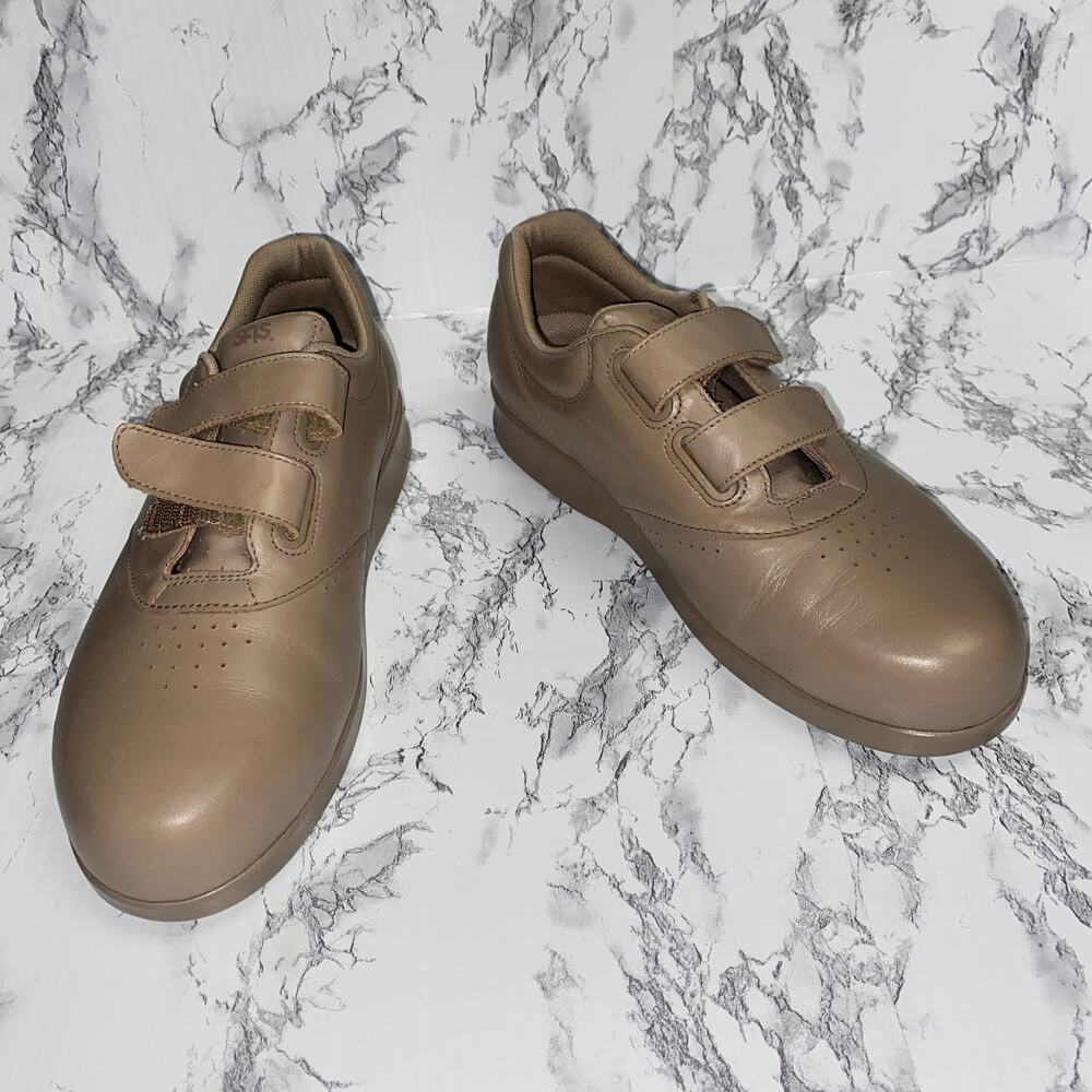 SAS Mocha Beige Me Too Tripad Ez-Strap Walking Shoes Women's Size 10.5 WW